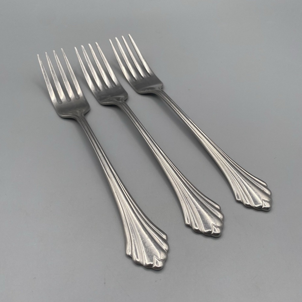 Oneida BANCROFT Dinner Forks 3pcs Stainless Flatware Replacements USA